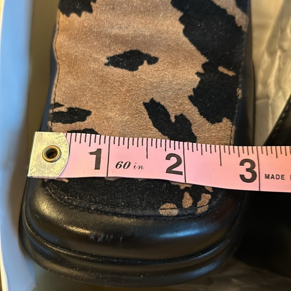 Leather Block Heels with Camel Suede Print! - Picture 10 of 10